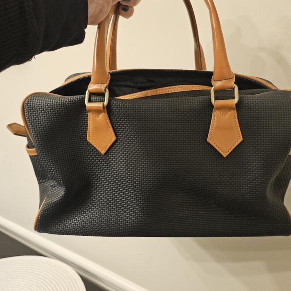 Yves Saint Laurent Vintage Woven Canvas Boston Bag - Picture 6 of 15